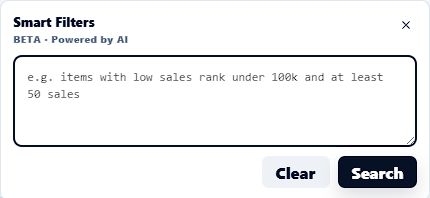 SellerTrace Smart Filter modal